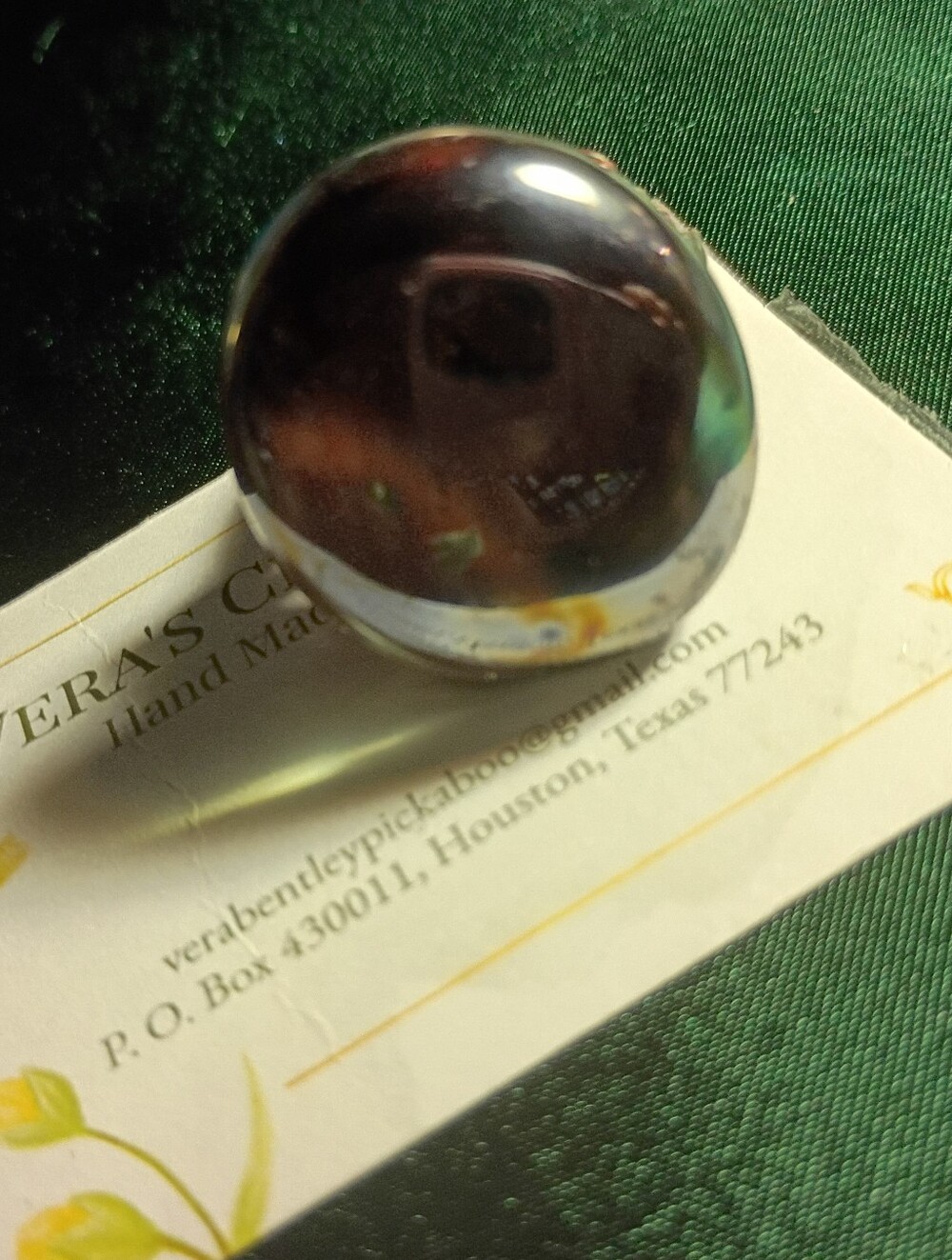 Handmade Silver Ring with Dark Brown Stone - Women Jewelry Rings